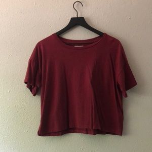 Madewell T-Shirt Maroon Size Medium